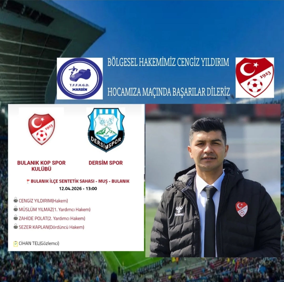 CENGİZ YILDIRIM HOCAMIZA BAŞARILAR DİLERİZ